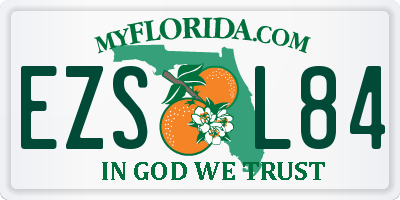 FL license plate EZSL84