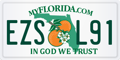 FL license plate EZSL91