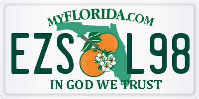 FL license plate EZSL98