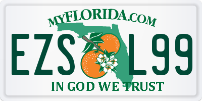 FL license plate EZSL99