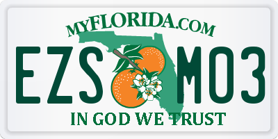 FL license plate EZSM03