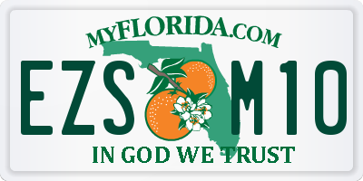 FL license plate EZSM10