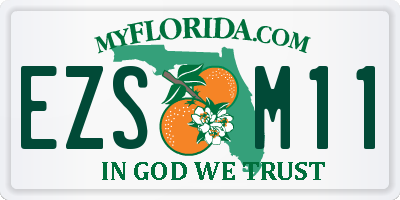 FL license plate EZSM11