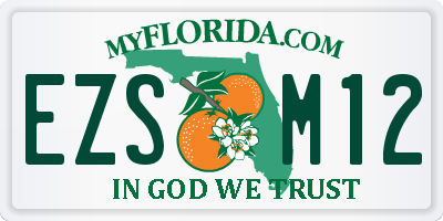 FL license plate EZSM12