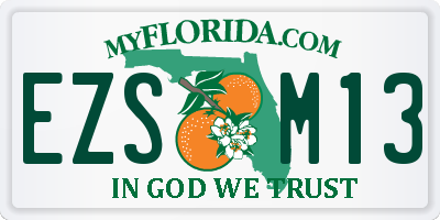 FL license plate EZSM13