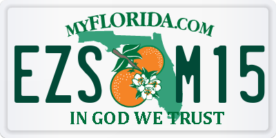 FL license plate EZSM15