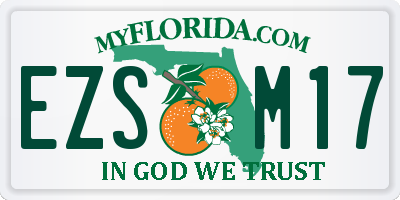 FL license plate EZSM17