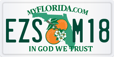 FL license plate EZSM18