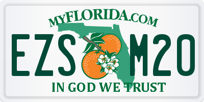 FL license plate EZSM20