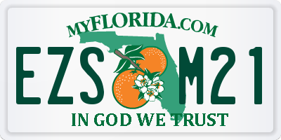 FL license plate EZSM21