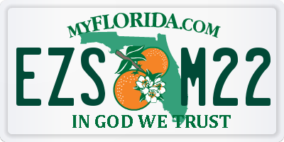 FL license plate EZSM22