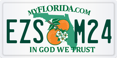 FL license plate EZSM24