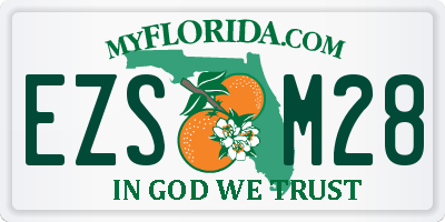 FL license plate EZSM28