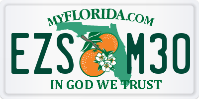 FL license plate EZSM30