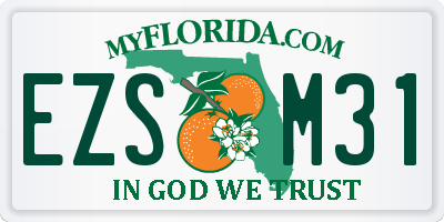 FL license plate EZSM31