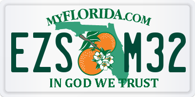 FL license plate EZSM32