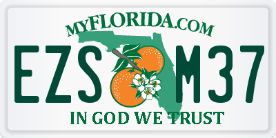 FL license plate EZSM37