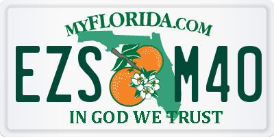 FL license plate EZSM40