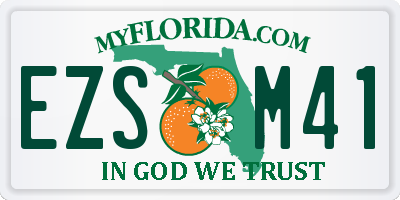 FL license plate EZSM41