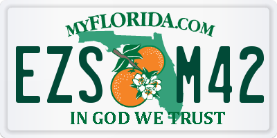 FL license plate EZSM42