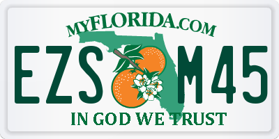 FL license plate EZSM45