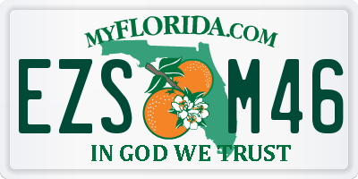 FL license plate EZSM46