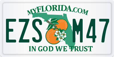 FL license plate EZSM47