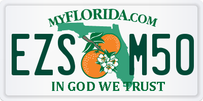 FL license plate EZSM50