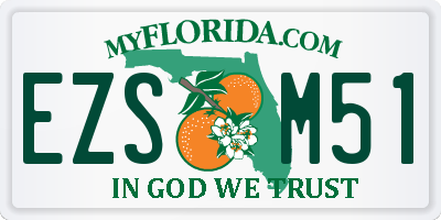 FL license plate EZSM51