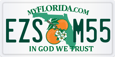 FL license plate EZSM55