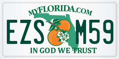 FL license plate EZSM59