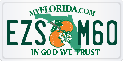 FL license plate EZSM60