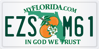 FL license plate EZSM61