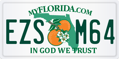 FL license plate EZSM64