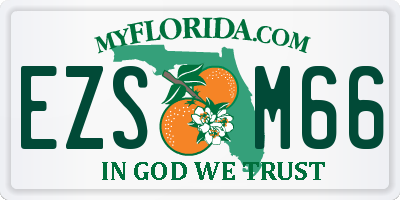 FL license plate EZSM66