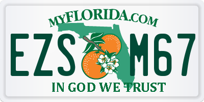 FL license plate EZSM67