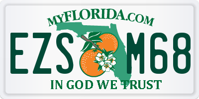 FL license plate EZSM68