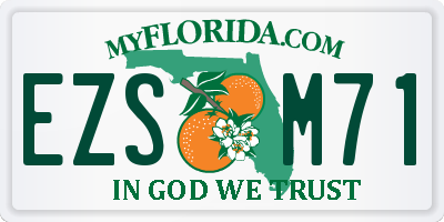 FL license plate EZSM71