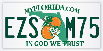 FL license plate EZSM75