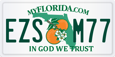 FL license plate EZSM77