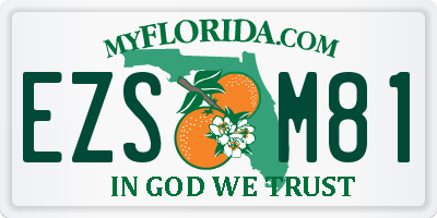 FL license plate EZSM81