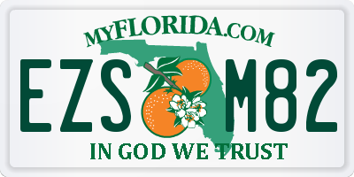 FL license plate EZSM82