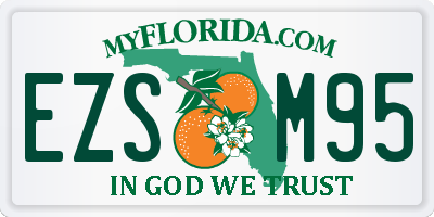 FL license plate EZSM95