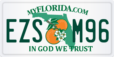 FL license plate EZSM96