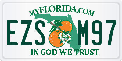 FL license plate EZSM97