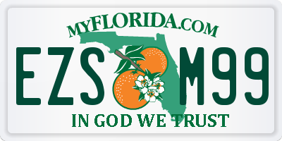 FL license plate EZSM99