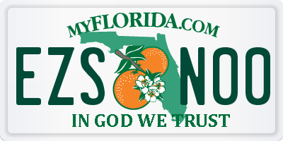 FL license plate EZSN00