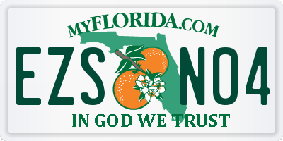 FL license plate EZSN04