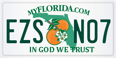 FL license plate EZSN07