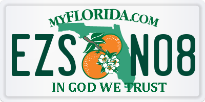 FL license plate EZSN08